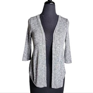 Confess gray heather lightweight faux wrap sides cardigan size medium